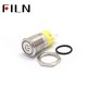 Filn 16mm 12v momentary metal Red push button switch