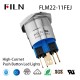 22MM 6PIN 12V red blue waterproof micro led push button switch