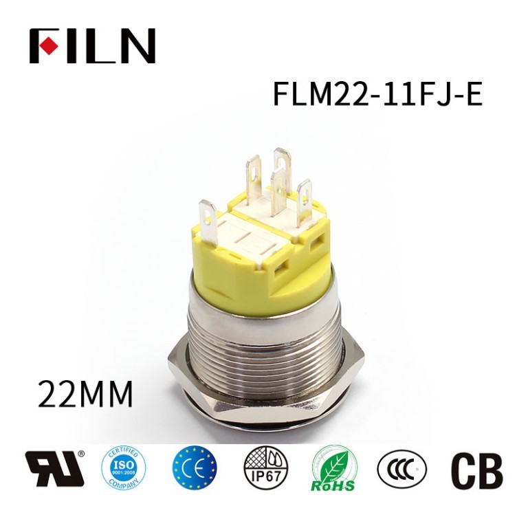 12V push switch FLM 22MM 5Pin LED 12 Volt Switch Push Button: Simplify Control and Illuminate Your Experience