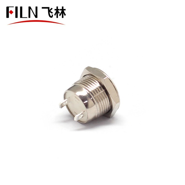 12mm momentary push button switch FILN 2 PIN Metal Momentary Button Switch Short Version Push Button Switch 12MM Flush Button