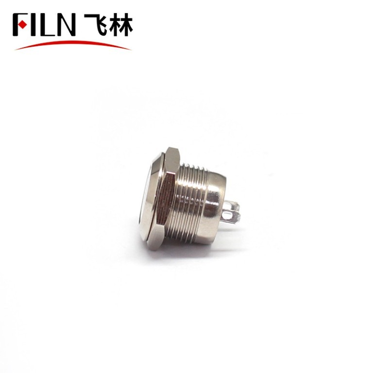 12mm push button switch FILN 2 PIN Metal Momentary Button Switch Short Version Push Button Switch 12MM Flush Button