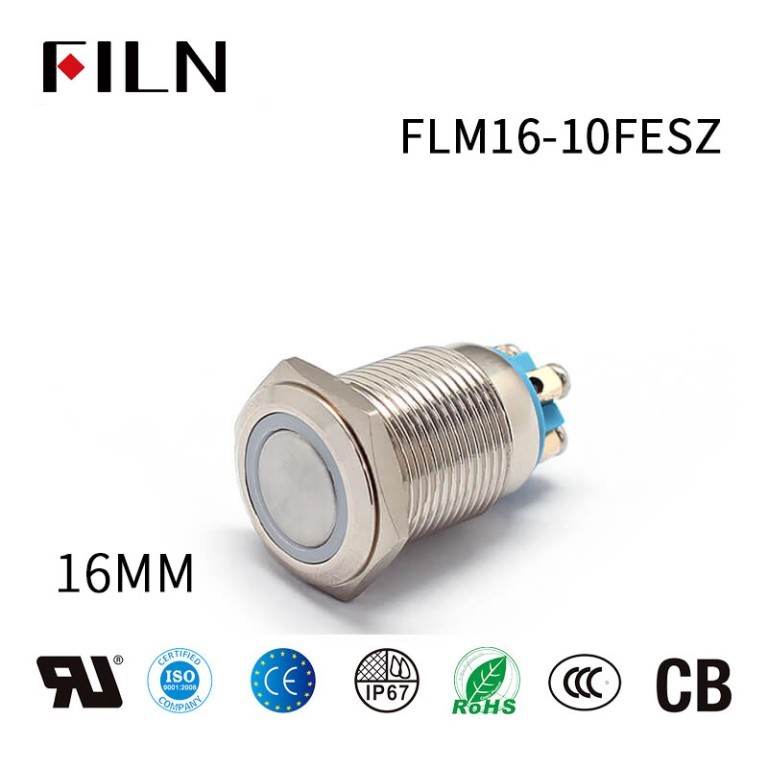LED Switch Push button16MM 12V 4 Screw Foot Button With Light