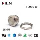 FILN Flat Head Metal Button 16mm Waterproof 2Pin Solder Terminal