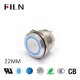 220 VAC Switch Button 4pin 10A Blue 22MM Push Button Switch