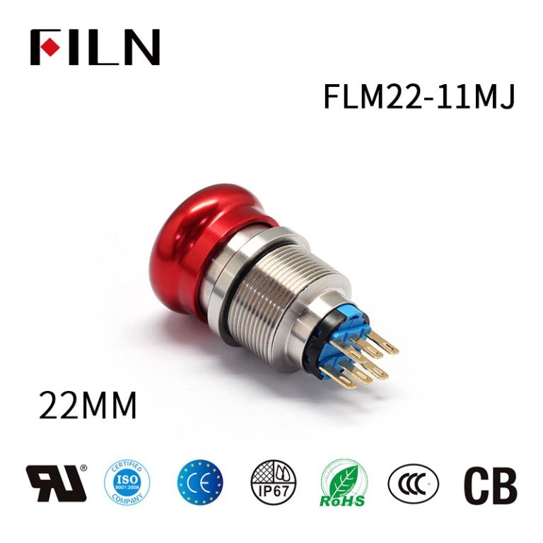 Emergency stop switch 22mm 22MM Emergency Stop Button Red Momentary Head Mushroom Push Button Switch