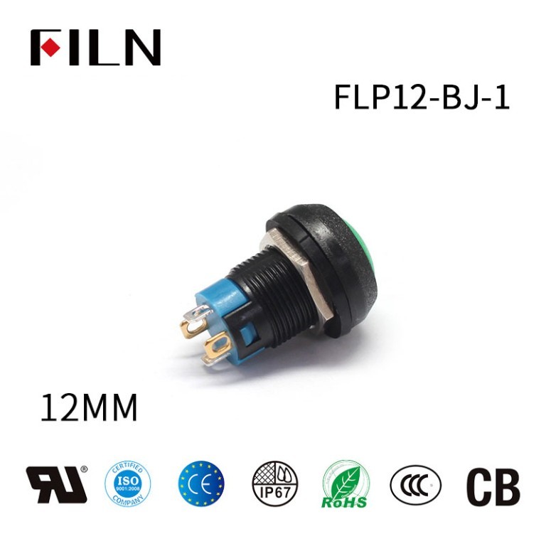 Light switch button for lamps FILN 12MM 4-Pin Ball Head Push Button Lamp Light Switch with Indicator