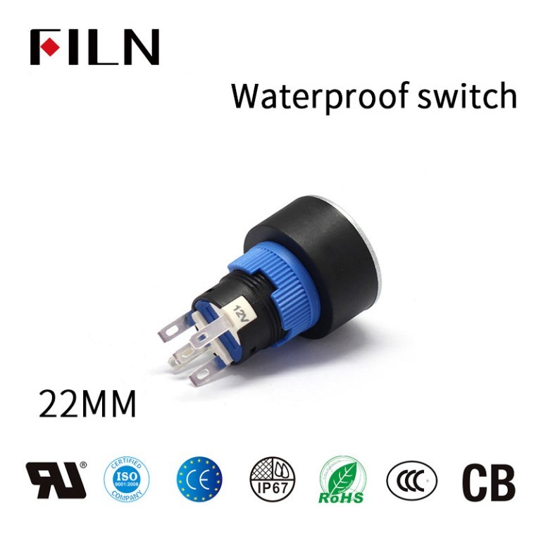 Non-push button switch FILN Professional Production Of The Plastic 5PIN No Push Button Switch Waterproof With Light