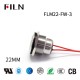 FILN 110V Momentary Push Button on And off Switch Two wires Flat Stainless Steel