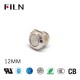 FILN 2 PIN Metal Momentary Button Switch Short Version Push Button Switch 12MM Flush Button