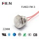 FILN 110V Momentary Push Button on And off Switch Two wires Flat Stainless Steel
