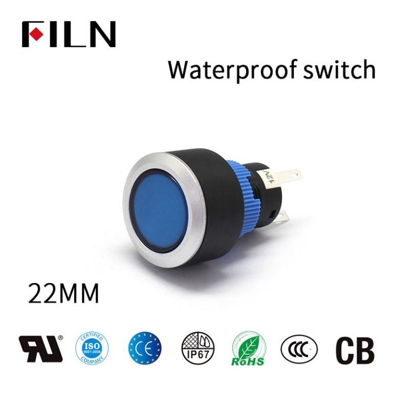 Push button switch absence FILN Professional Production Of The Plastic 5PIN No Push Button Switch Waterproof With Light