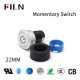 FILN 22 MM 5PIN  Illuminated 12V Led Reset Round Momentary Plastic Push Buttons Power Logo Momentary Switch
