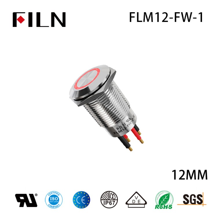 push button switch waterproof 12MM IP67  12V Momentary On Off Waterpoof Push Button Swtich