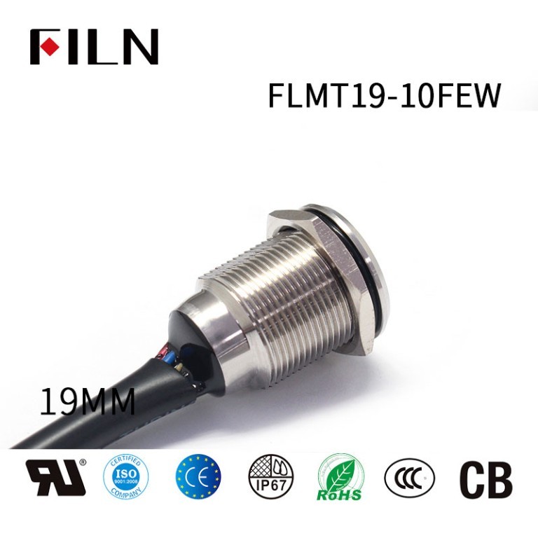 soft touch momentary switch New 19mm Touch Button Switch With Wire Waterproof Metal Touch Push Button Switch