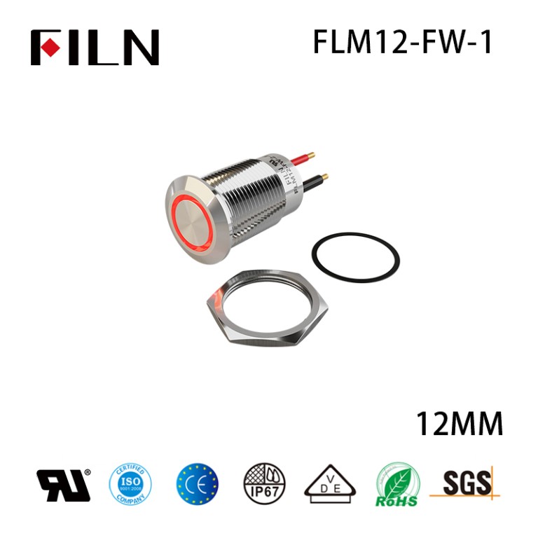 waterproof push button switch 12v 12MM IP67  12V Momentary On Off Waterpoof Push Button Swtich