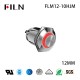 12MM 2PIN Metal IP65 Types of Push Button Switches Ring Design With Lamp