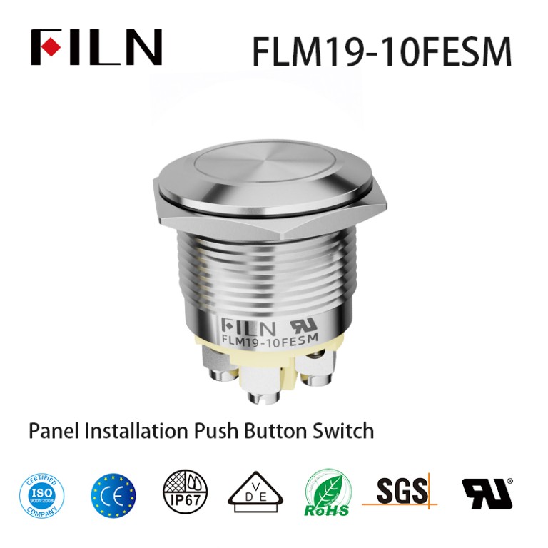 Panel Installation Push Button Switch FILN Panel Mount Push Button Switch: Customizable, Certified, and Versatile