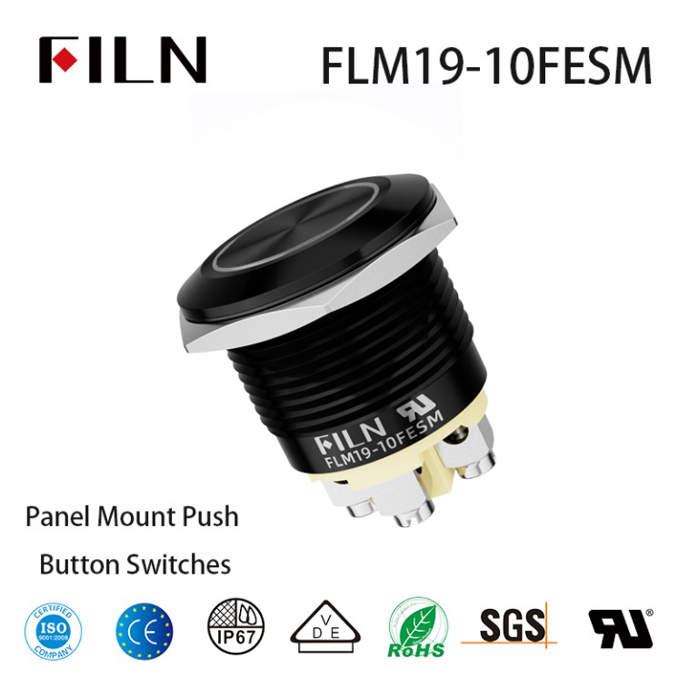 Panel Mount Push Button Switches FILN Panel Mount Push Button Switch: Customizable, Certified, and Versatile