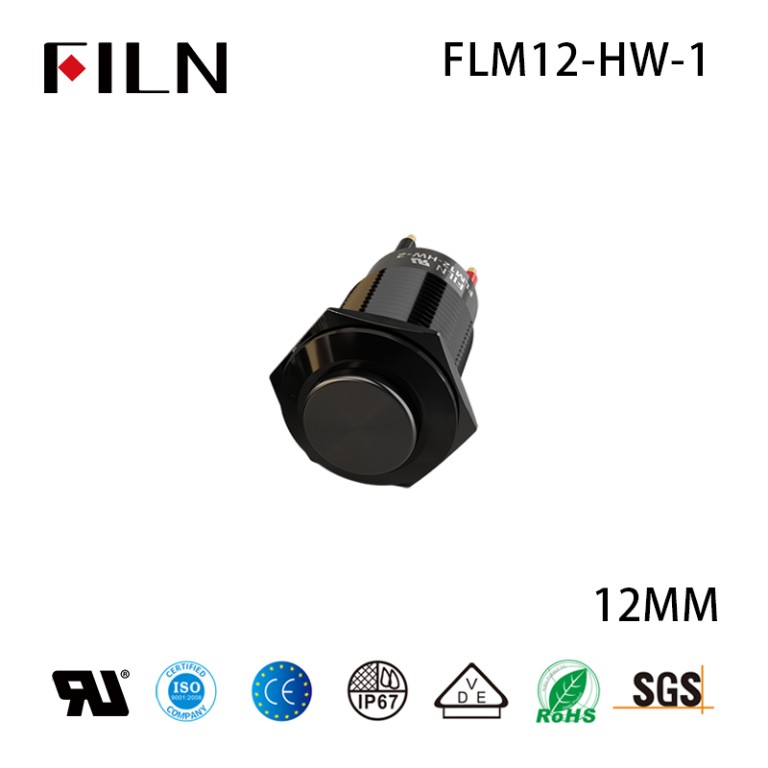 Push button for garage door opener FILN Garage Door Push Button Switch 12MM High head without light Momentary Switch 4PIN