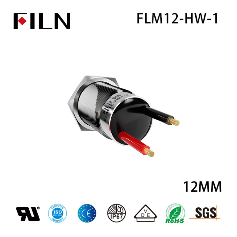 Push-to-operate garage door switch FILN Garage Door Push Button Switch 12MM High head without light Momentary Switch 4PIN