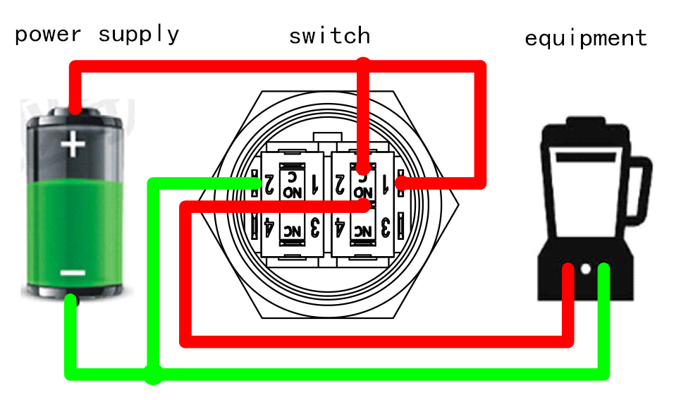 How to wire a red push button switch