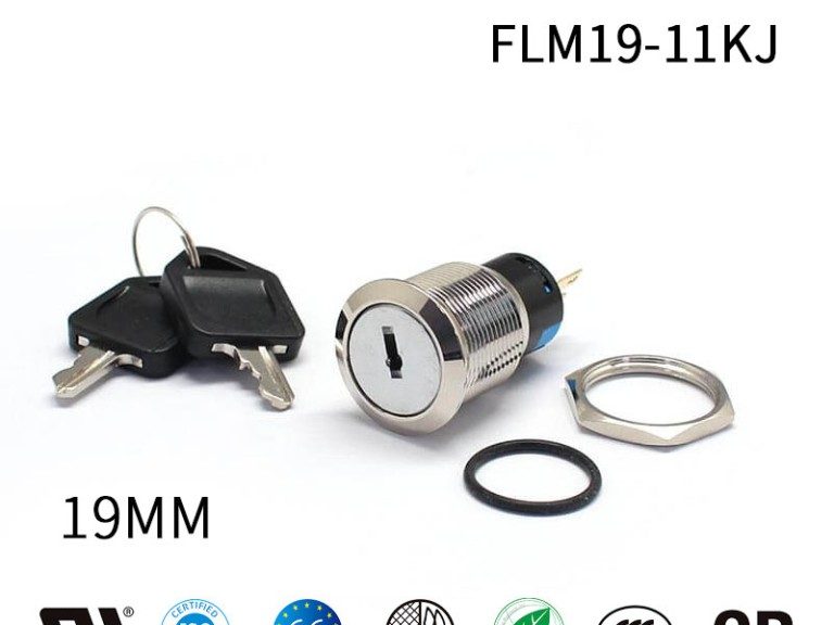 Key Lock Push Button Switch