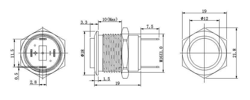 push switch button Drawings