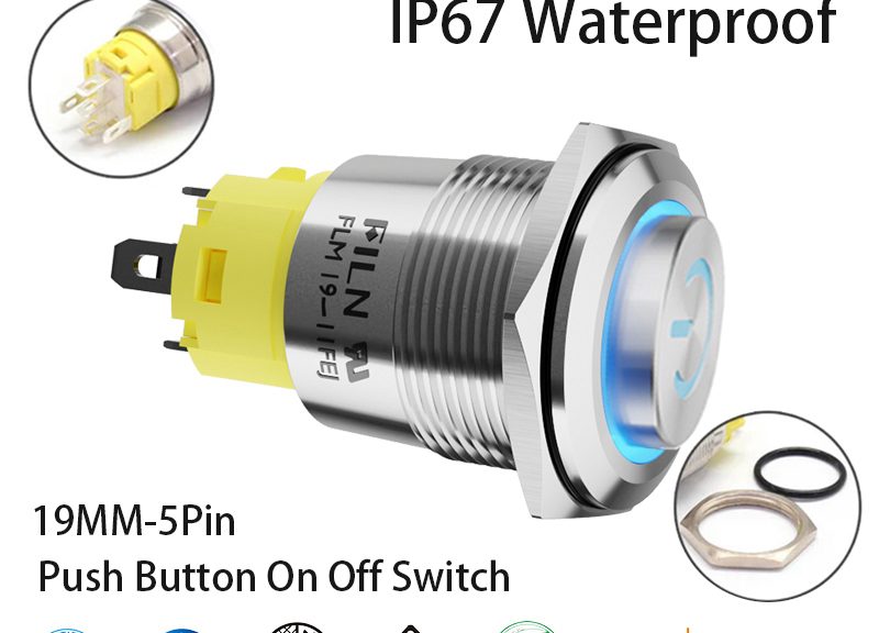 Blue Push Button Switch