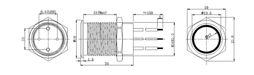 Momentary Push Button Switch Led Drawings